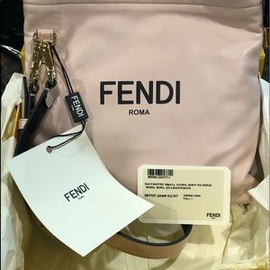 FENDI pink drawstring bag